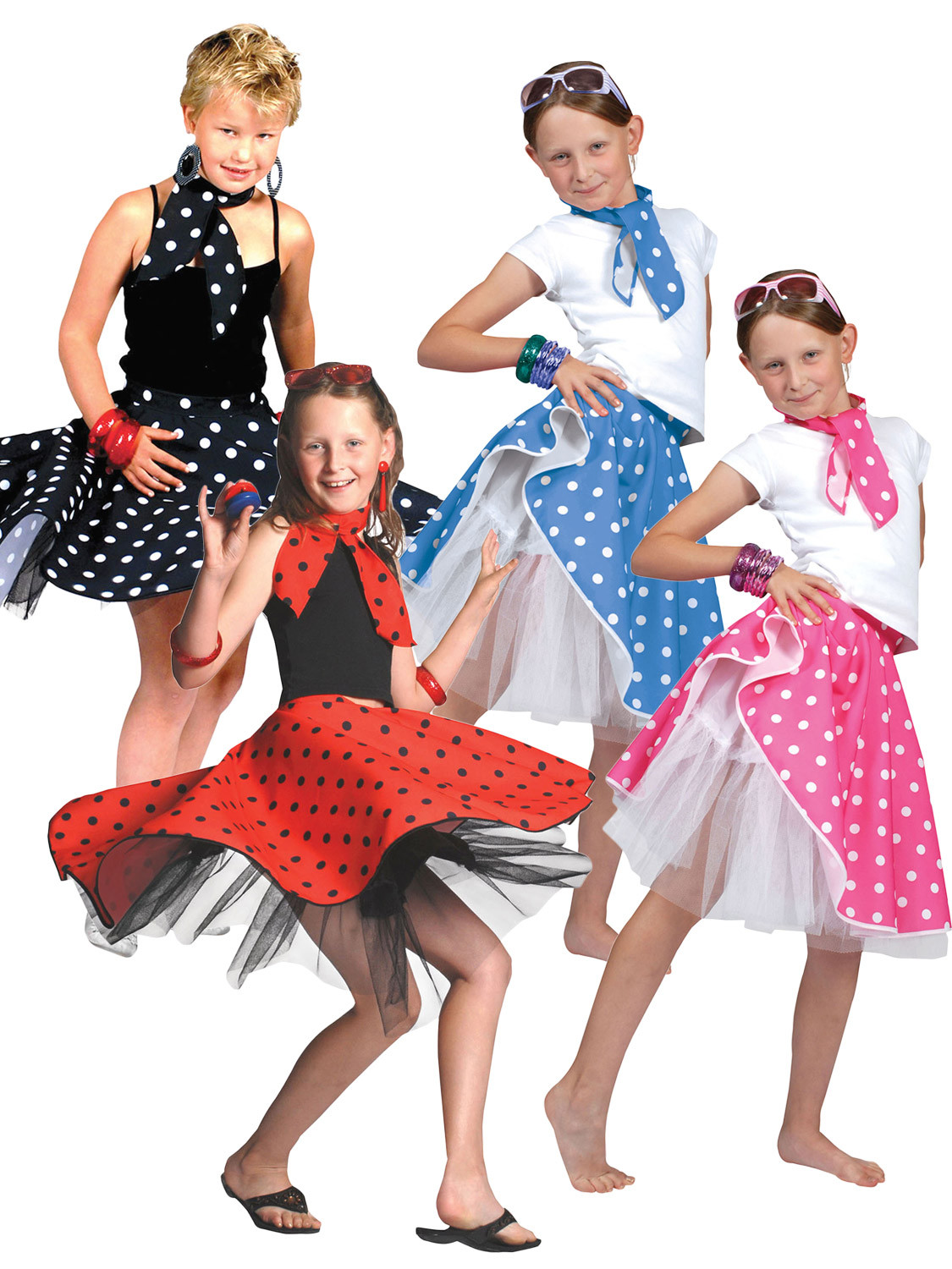 1950S Fashion Kids
 50s Rock N Roll Girls Fancy Dress 1950s Jazz Bopper Kids