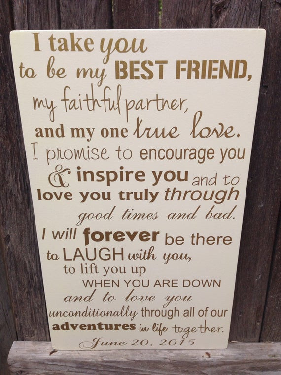 1St Anniversary Gift Ideas
 First Anniversary Gift for Him Wedding Vows Sign 1st