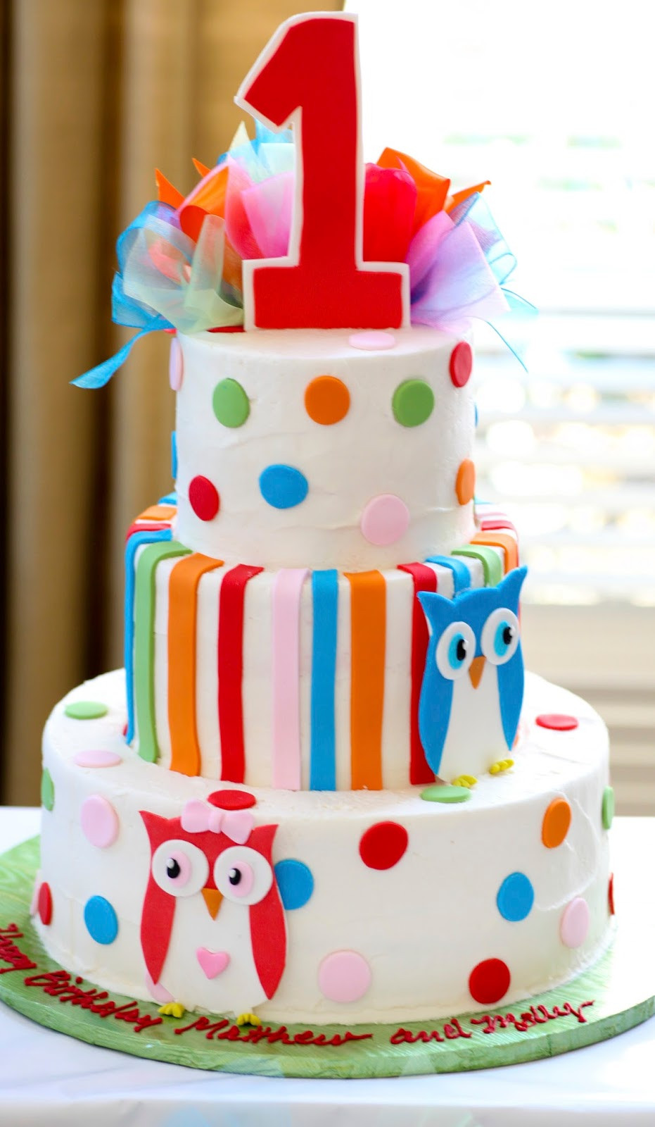 1st Birthday Cake Boy
 Just a Little Party Twin 1st Birthday Uni BOY