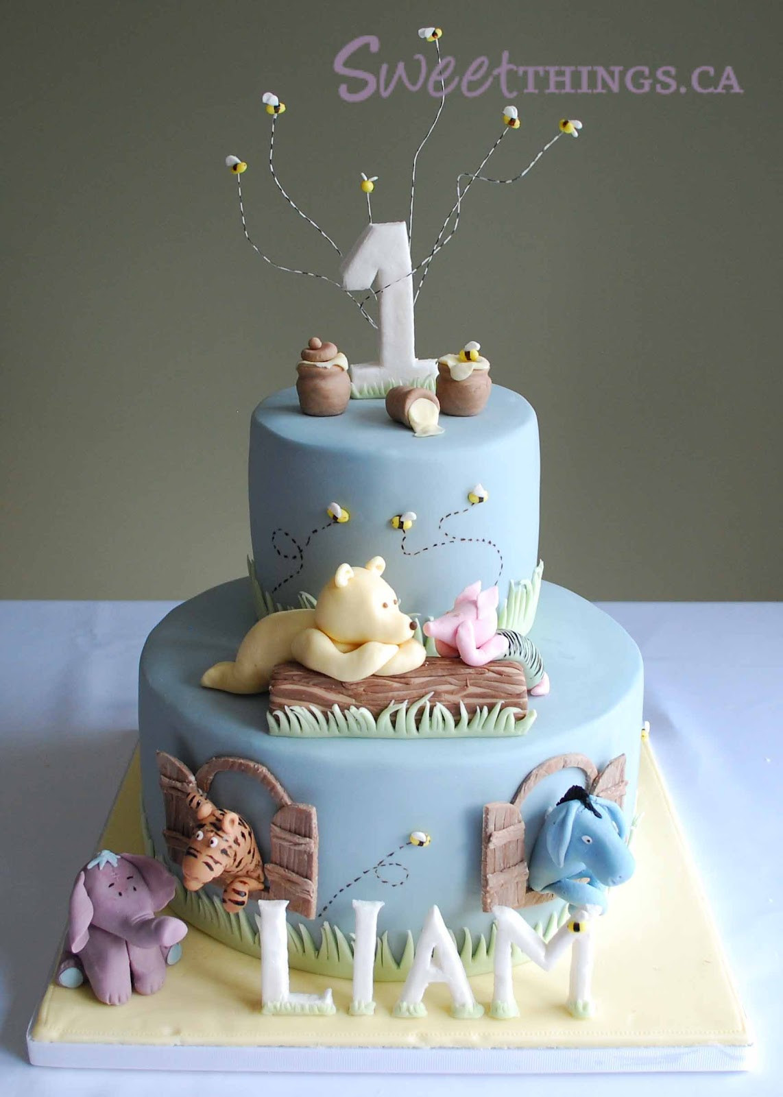 1st Birthday Cake Boy
 SweetThings 1st Birthday Classic Winnie the Pooh Cake
