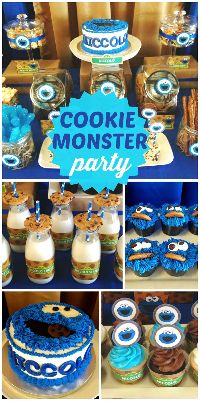 1St Birthday Party Themes For Baby Boy
 An awesome Cookie Monster boy first birthday party with an