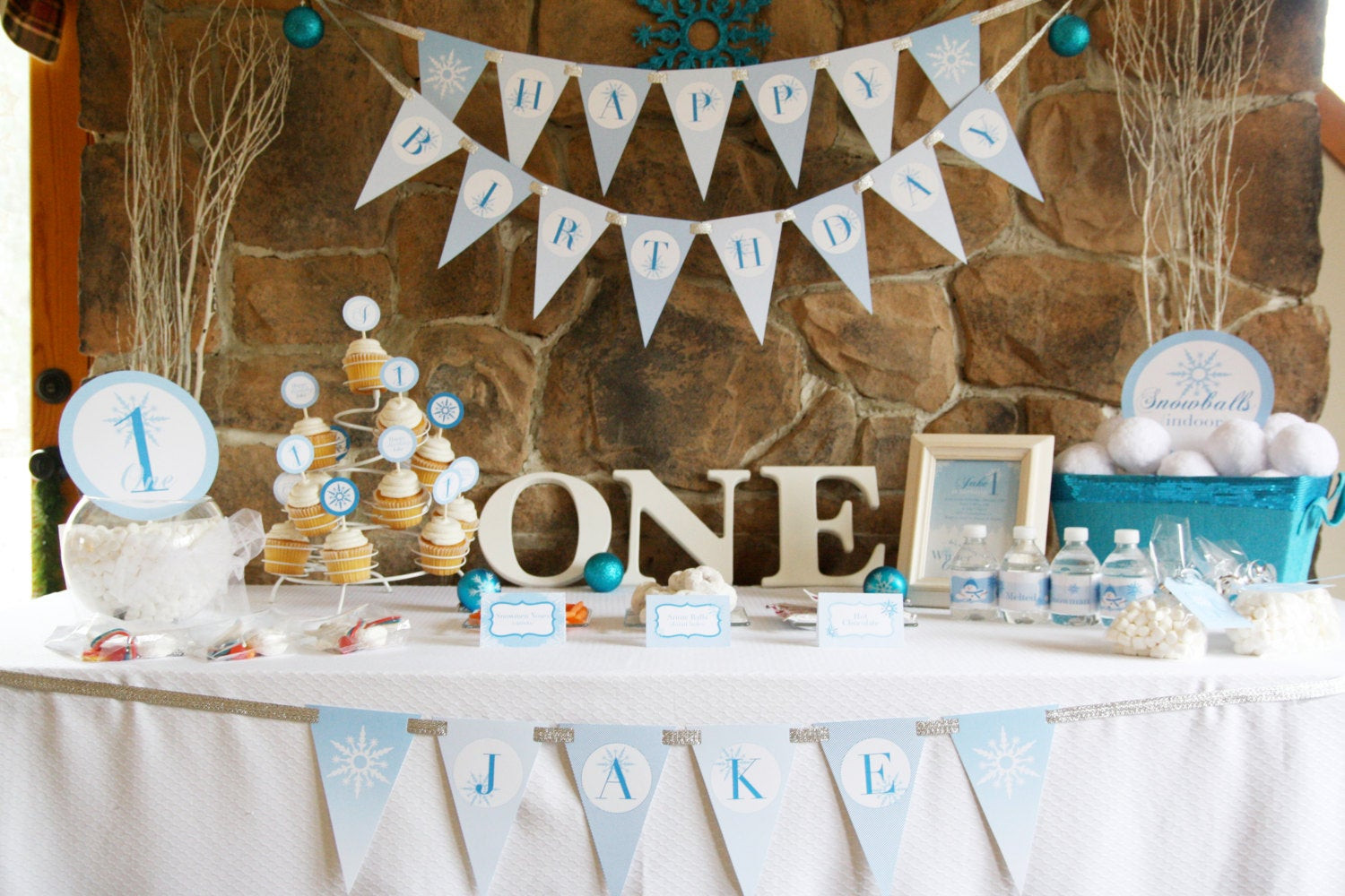 1St Birthday Party Themes For Baby Boy
 Winter ONEderland Birthday Party Theme Baby Boy s First