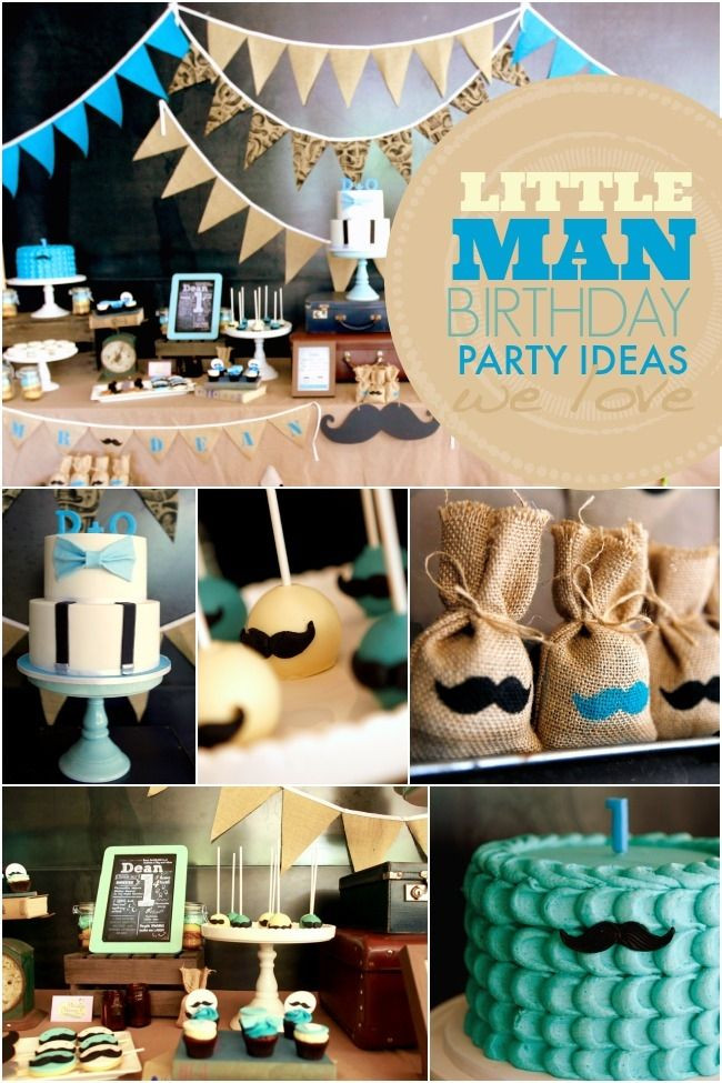 1St Birthday Party Themes For Baby Boy
 A Little Man 4th Birthday Party