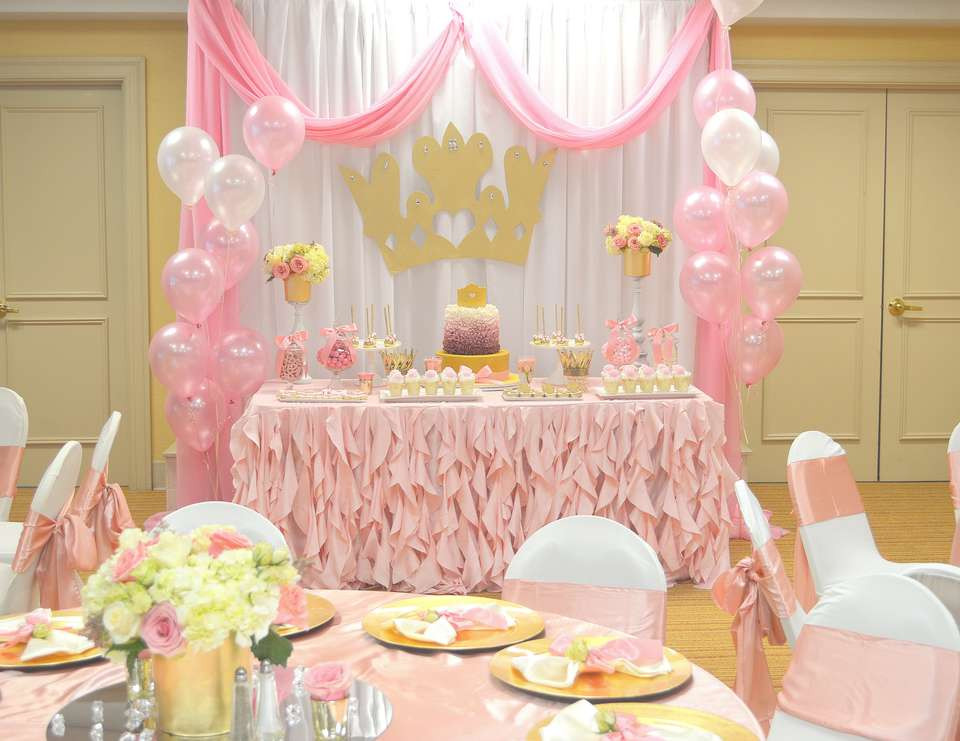 1st Birthday Princess Decorations
 Pink Princess Birthday "Princess First Birthday Party