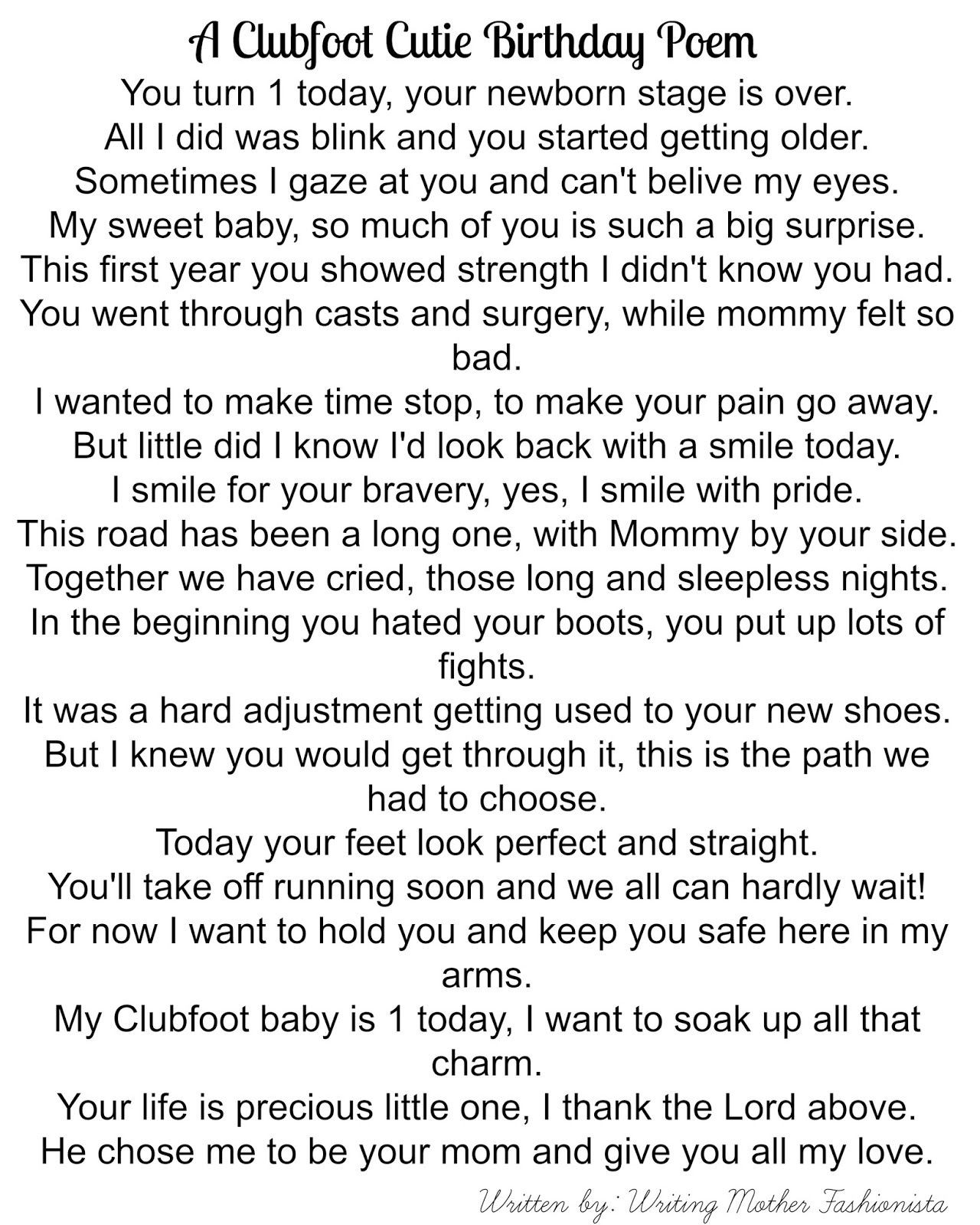 1St Birthday Quotes For Son
 A poem for my son on his 1st birthday