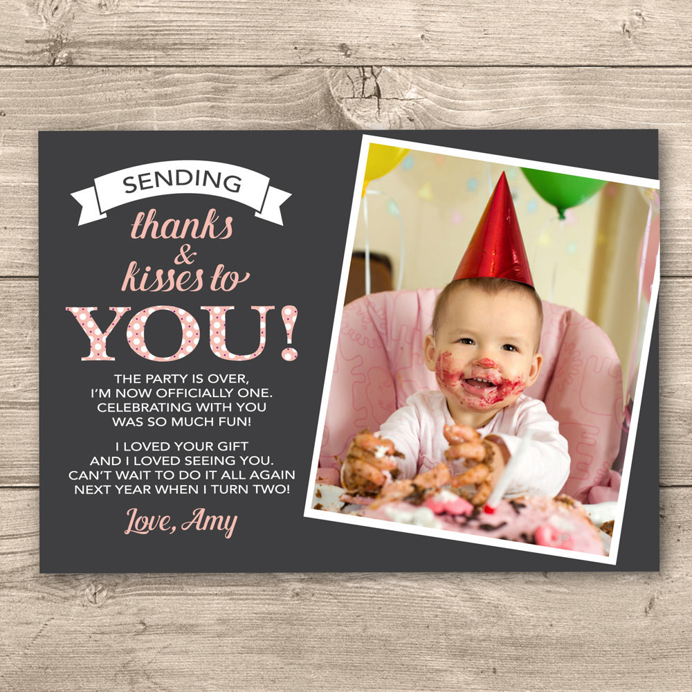 22 Ideas for 1st Birthday Thank You Cards - Home, Family, Style and Art ...