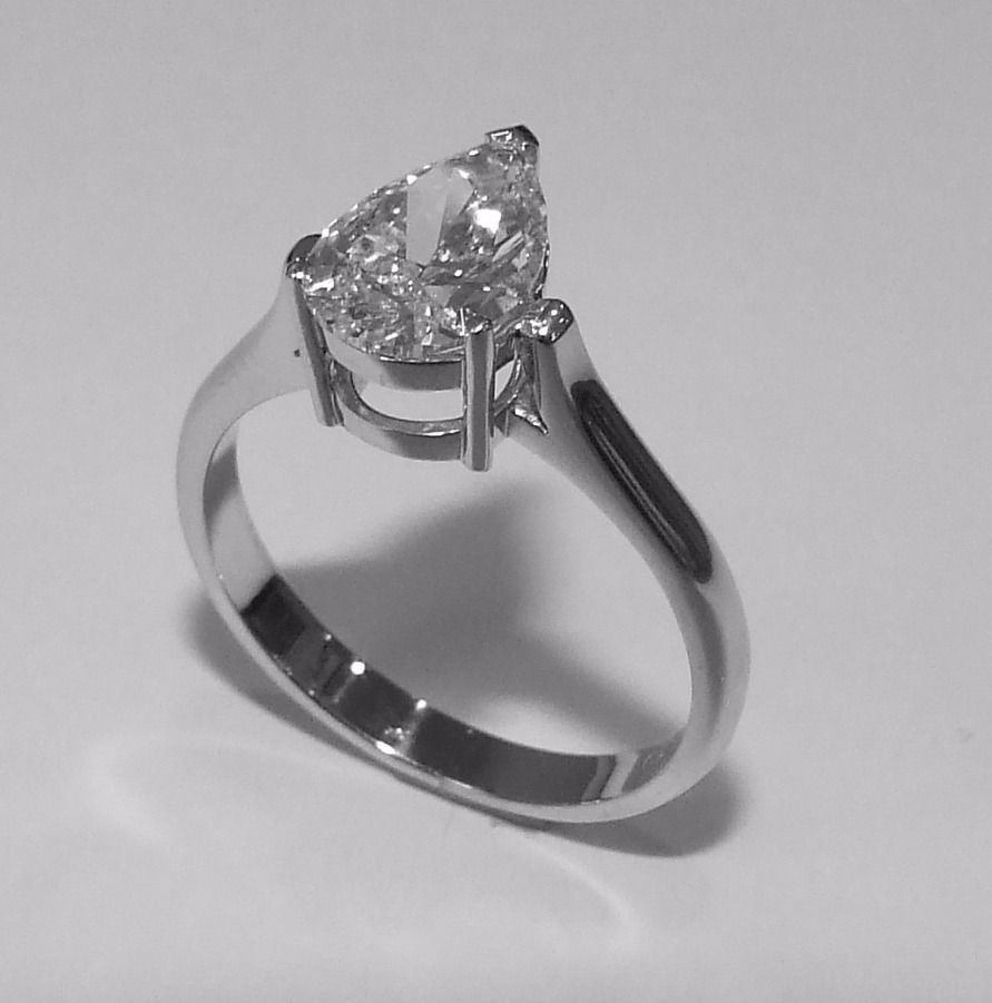 2 Ct Diamond Engagement Ring
 1 00 Ct Pear Cut D VS2 Diamond Solitaire Engagement Ring