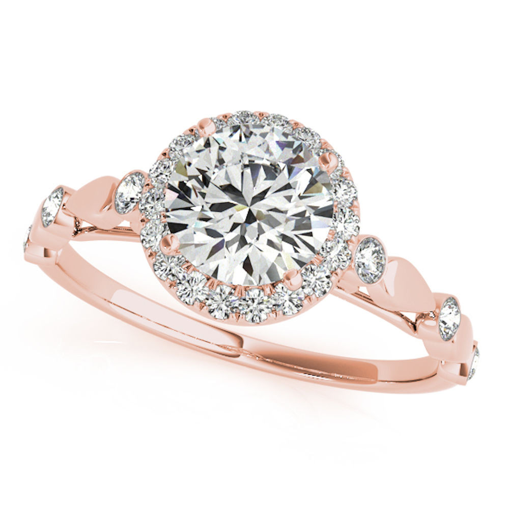 2 Ct Diamond Engagement Ring
 1 2 Ct Halo Round Diamond Antique Engagement Ring In14k