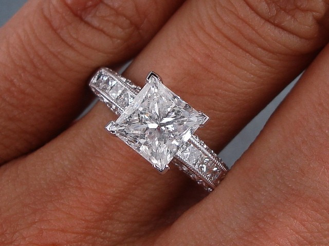 2 Ct Diamond Engagement Ring
 2 16 CARATS CT TW PRINCESS CUT DIAMOND ENGAGEMENT RING G