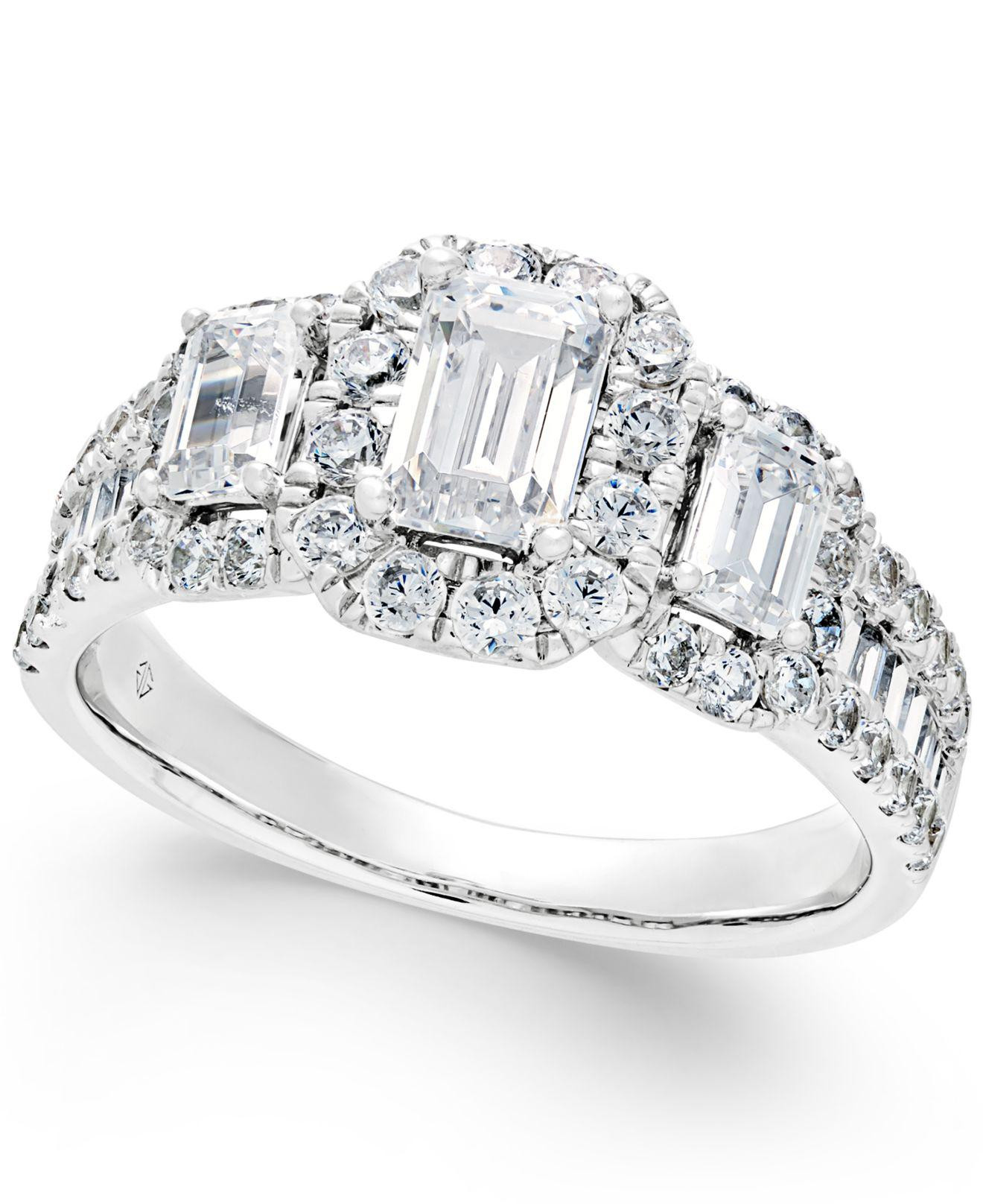 2 Ct Diamond Engagement Ring
 Lyst Macy S Diamond Engagement Ring 2 Ct T w In 14k