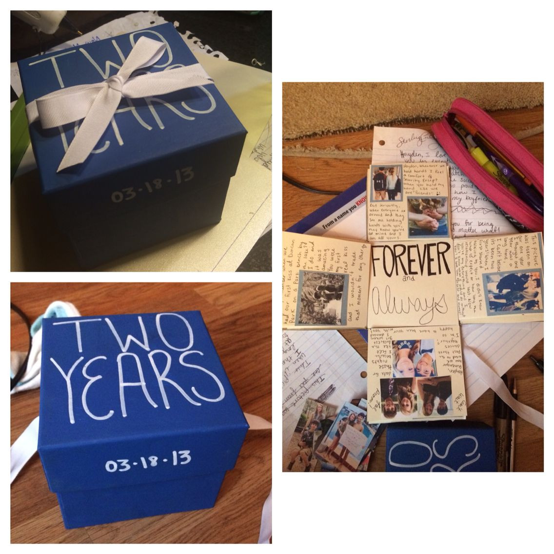 2 Year Anniversary Gift Ideas For Him
 Anniversary box For my boyfriend and I s 2 year I made