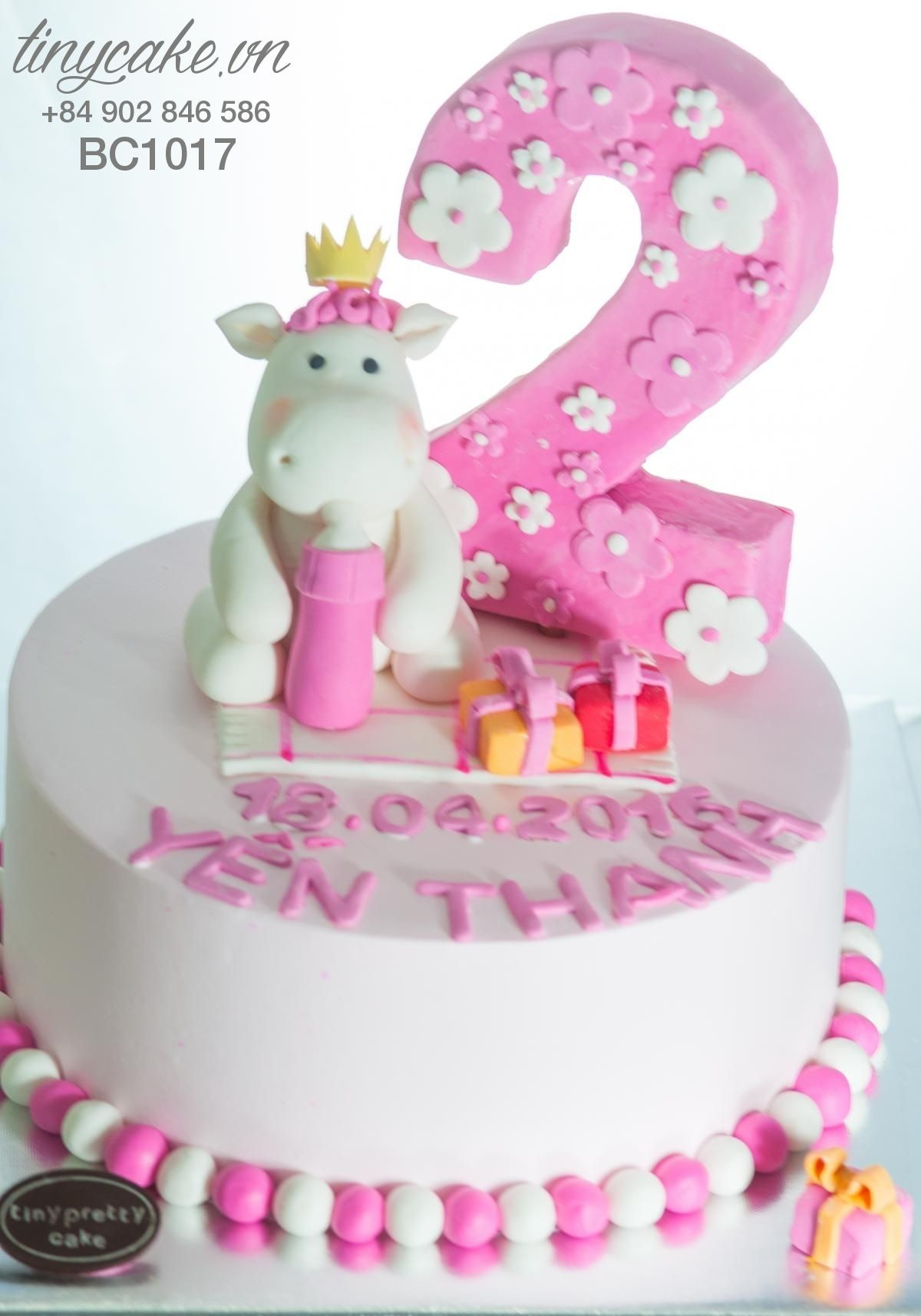 2 Year Old Birthday Cake
 Birthday cake with little horse for baby girl 2 years old