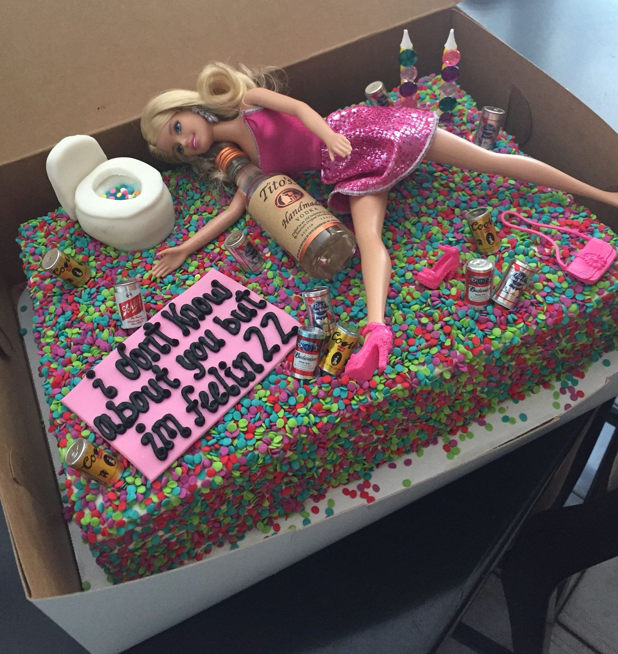21st Birthday Cake Barbie
 Drunk Barbie cake … 21st Birthday in 2019