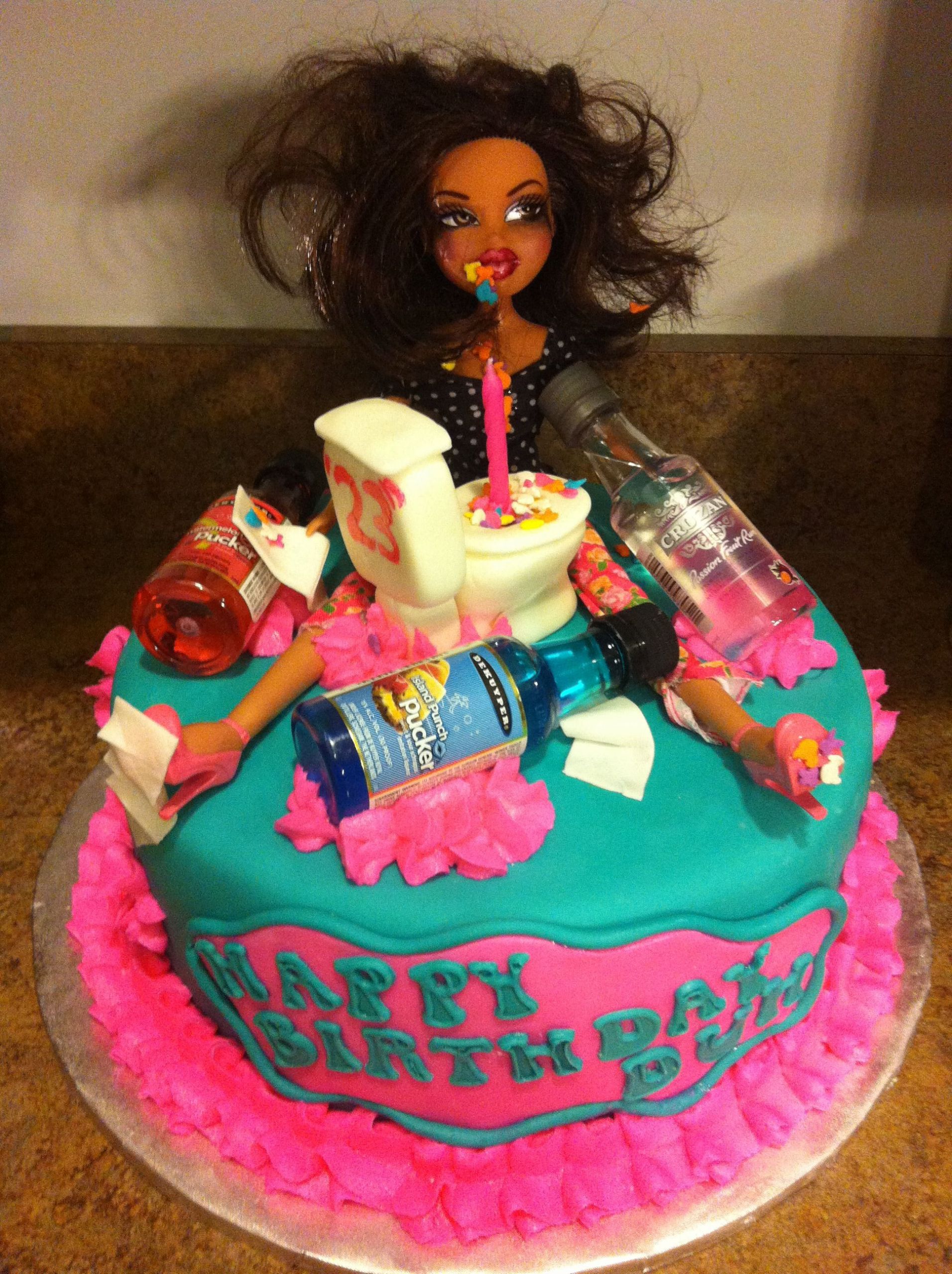 21st Birthday Cake Barbie
 Drunk Barbie Great 21st bday cake MacKenzie Molzhon