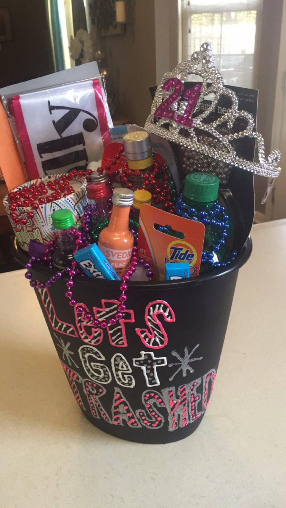 21st Birthday Gifts For Him
 21st birthday t In a trash can saying "let s