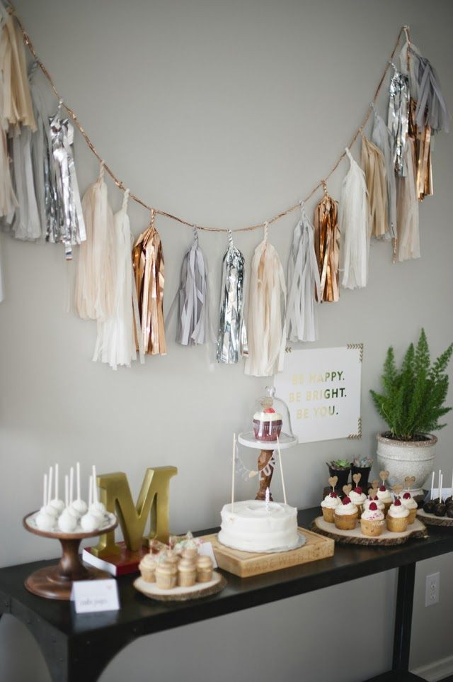 21St Birthday Party Ideas At Home
 Malia s Rustic Glam 1st Birthday Party By Melissa Oholendt