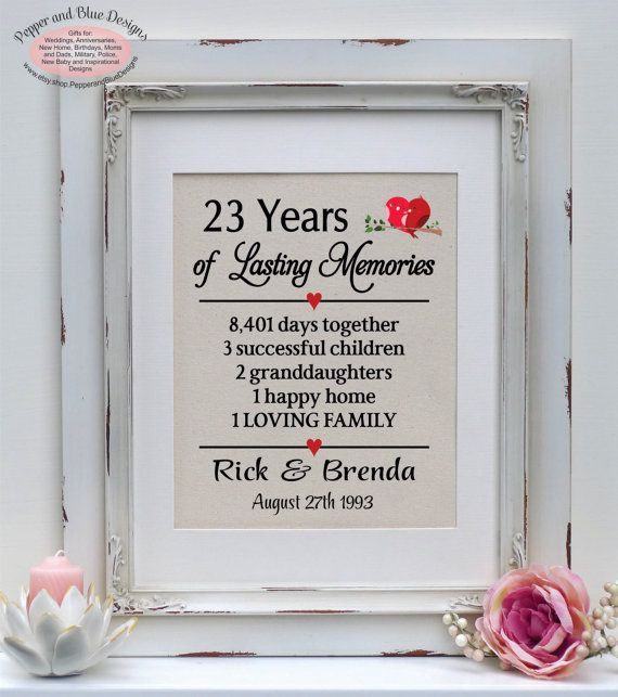 23 Year Anniversary Gift Ideas
 23rd wedding anniversary 23 years married by