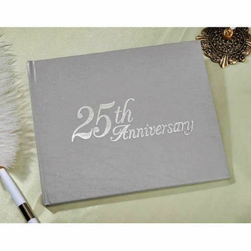 25th Wedding Anniversary Guest Book
 Wedding Party Ceremony Reception 25th Silver Anniversary