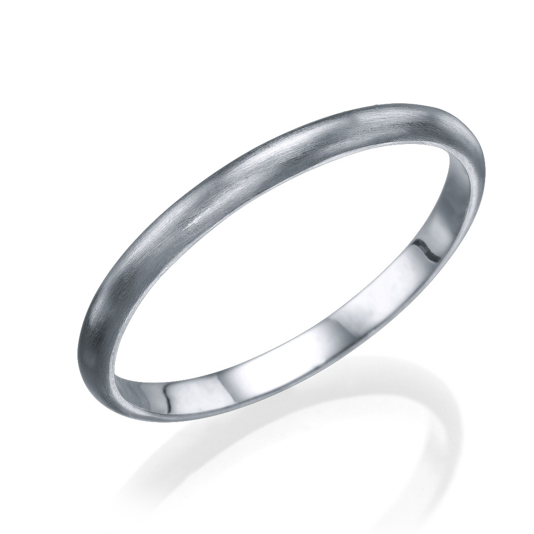2mm Platinum Wedding Band
 2mm Matte Men s Wedding Band Ring in Solid 950 Platinum