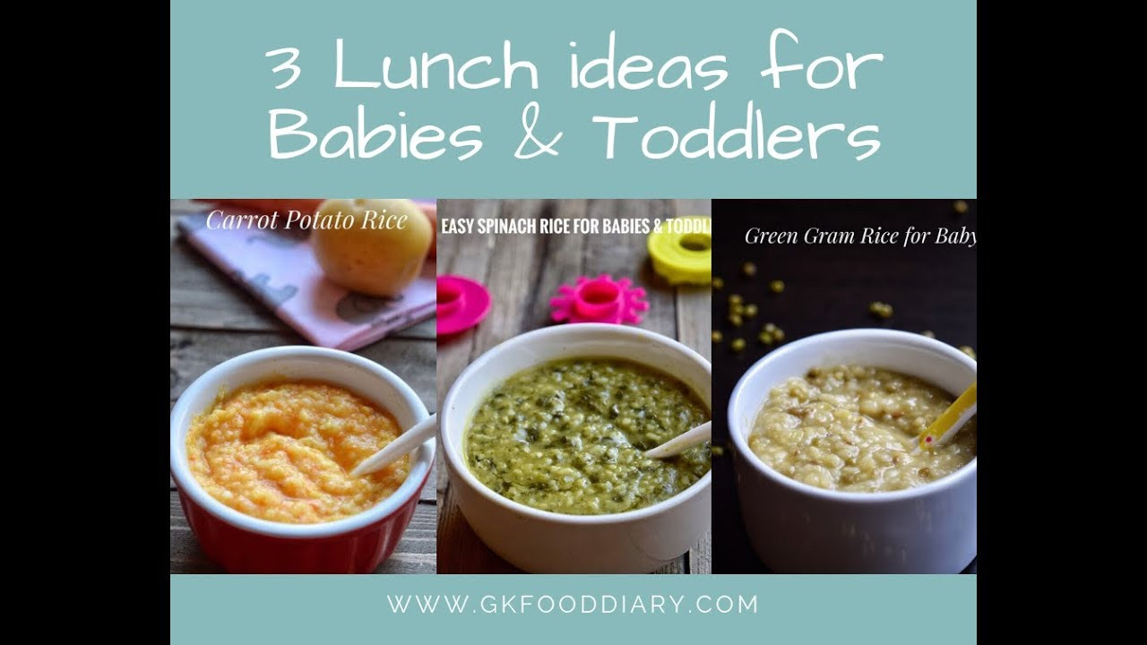 3 Months Baby Food Recipe
 3 Lunch Ideas for Babies