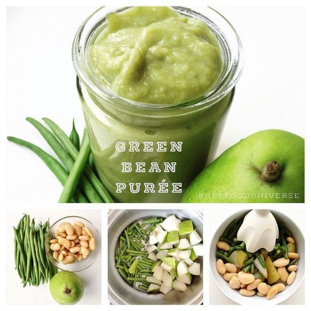 3 Months Baby Food Recipe
 Green Bean Pear and Butter Bean Baby Food Puree