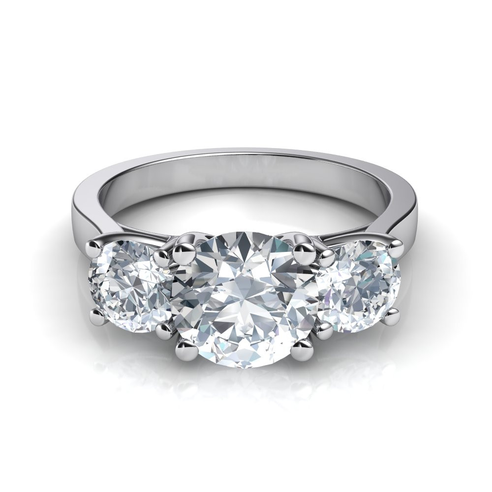 3 Stone Diamond Engagement Rings
 Three Stone Trellis Engagement Ring