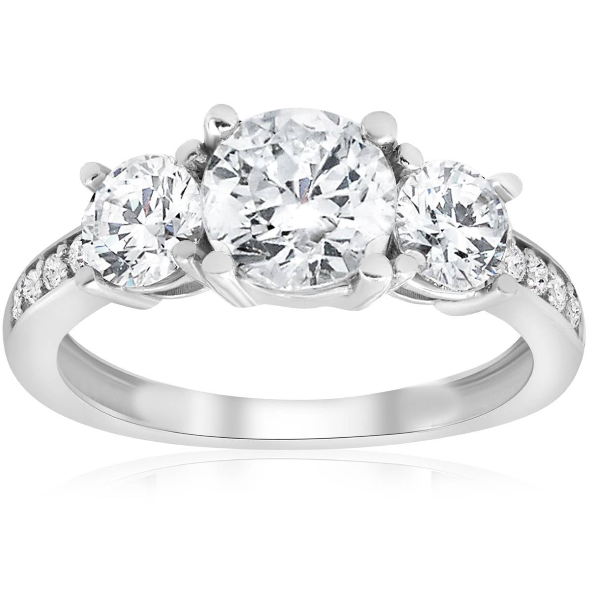 3 Stone Diamond Engagement Rings
 1 1 2ct 3 Stone Diamond Engagement Ring White Gold Round