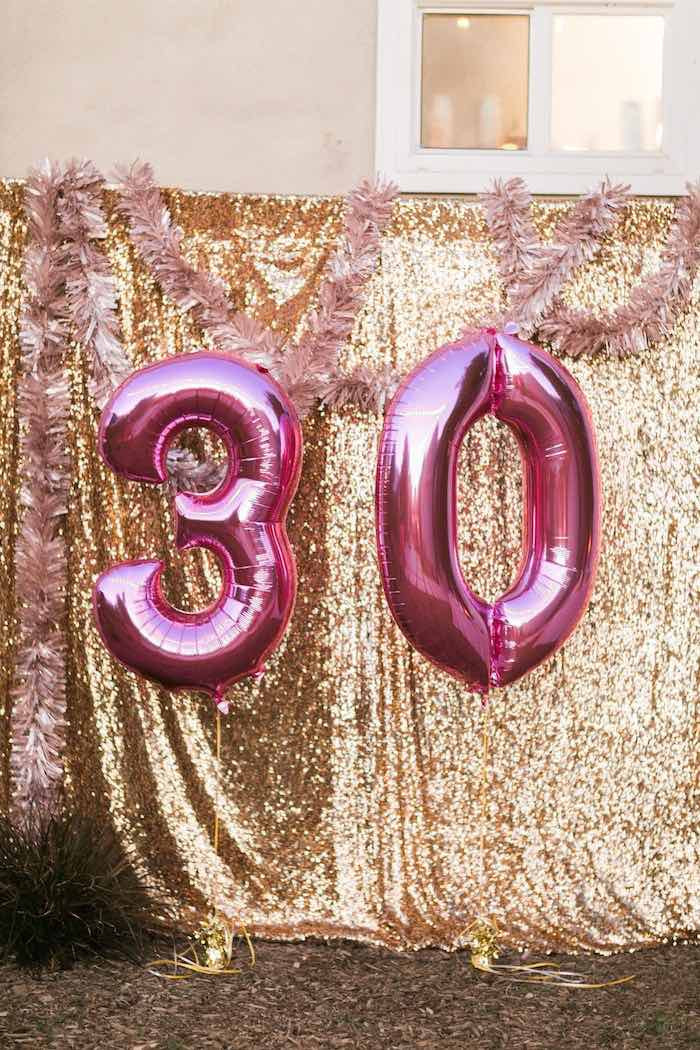 30 Birthday Party Decorations
 Kara s Party Ideas Sparkly 30th Birthday Bash