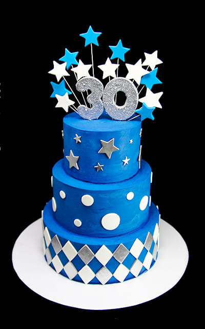 30th Birthday Cake Ideas
 Glam 30th Birthday Cake Butterfly Bake Shop in New York