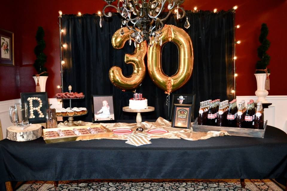 30th Birthday Decorations For Men
 Masculine decor for surprise party men s 30th birthday
