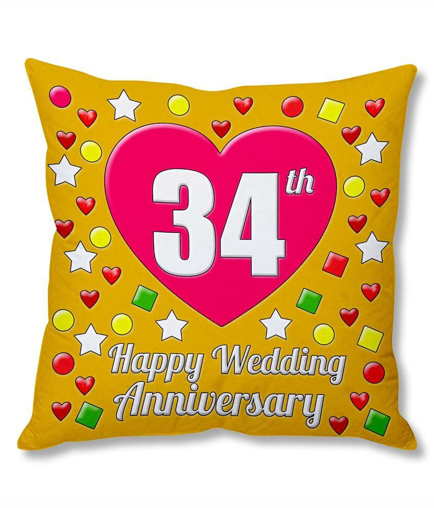 34Th Wedding Anniversary Gift Ideas
 tsindia 34th Wedding Anniversary Cushion Cover