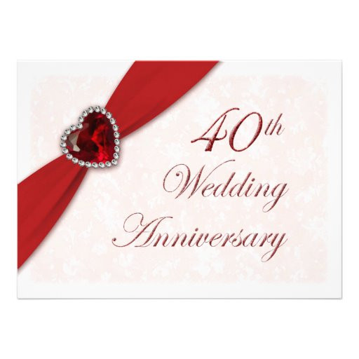 40th Wedding Anniversary Invitations
 40th Wedding Anniversary Quotes QuotesGram