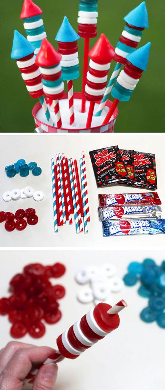 4Th Of July Food Crafts For Kids
 Candy Poppin Bottle Rockets