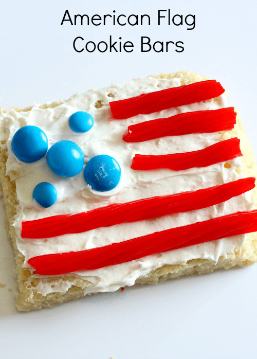 4Th Of July Food Crafts For Kids
 Kid Made American Flag Cookie Bars