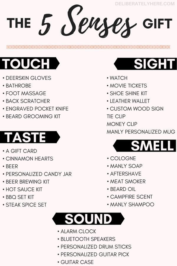 5 Senses Valentine'S Gift For Him Ideas
 The 5 Senses Gift Ideas for Him FINALLY a t your man