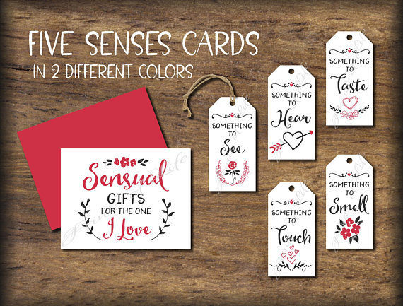 5 Senses Valentine'S Gift For Him Ideas
 Five Senses Gift Tags & Card 5 senses Instant
