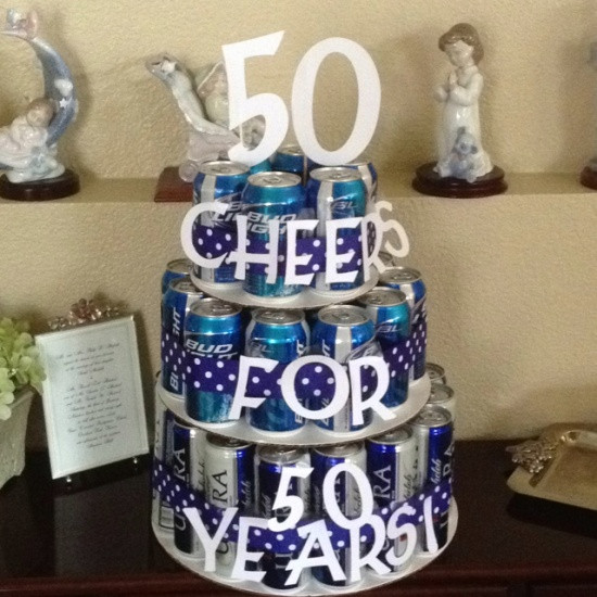 50 Birthday Gift Ideas
 Made by Samantha Beer Can Birthday Cake