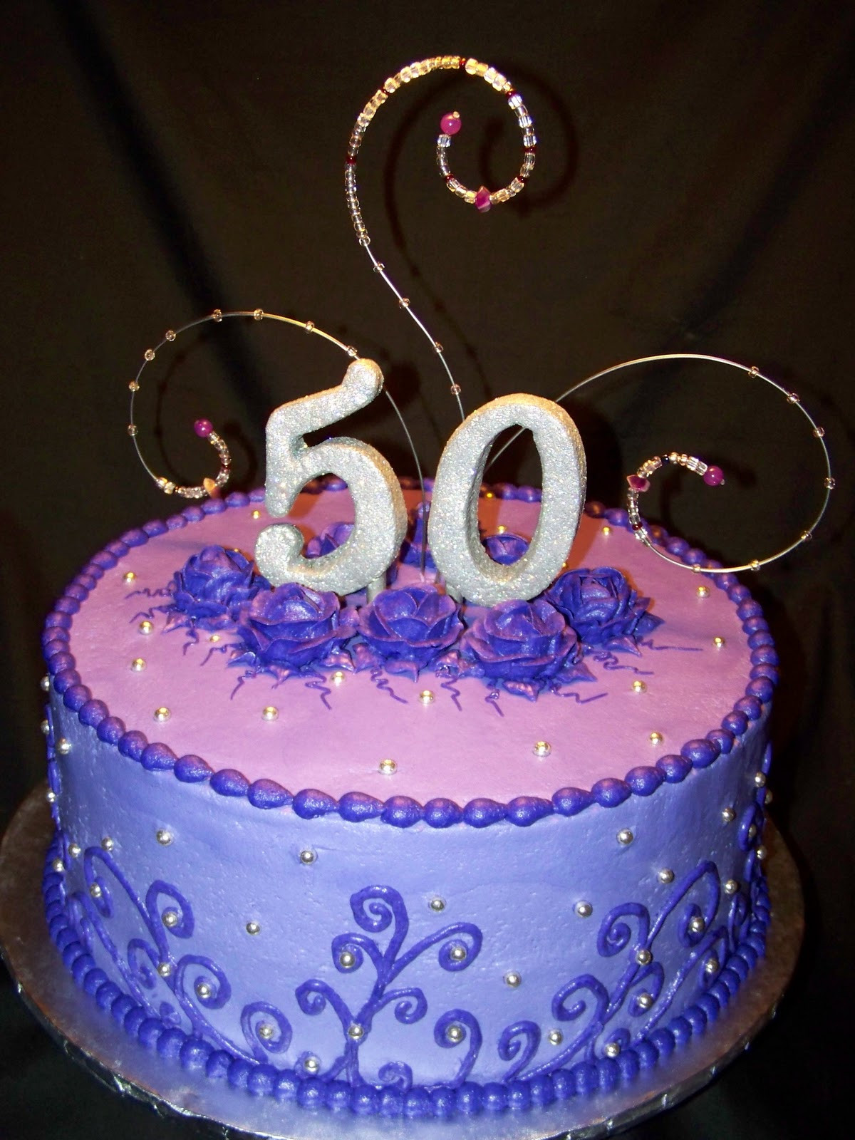 50th Birthday Cake Images
 Cakes by Kristen H Purple and Bling 50th Birthday Cake