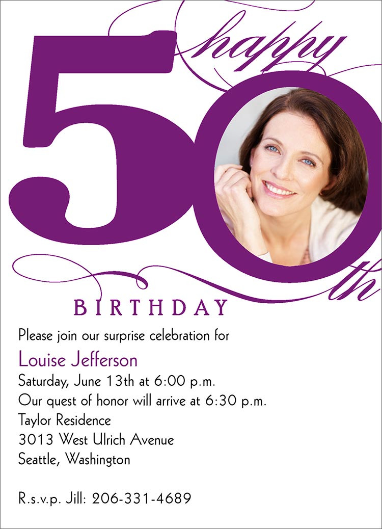 50th Birthday Invitation Templates
 50th Milestone Birthday Birthday Invitations from