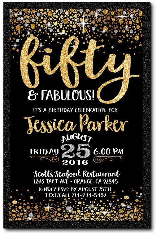 50th Birthday Invitation Templates
 Awesome The 50th Birthday Invitations Ideas in 2019