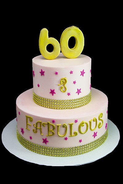 60 Birthday Cake
 60 & Fabulous Birthday Cake Butterfly Bake Shop in New York