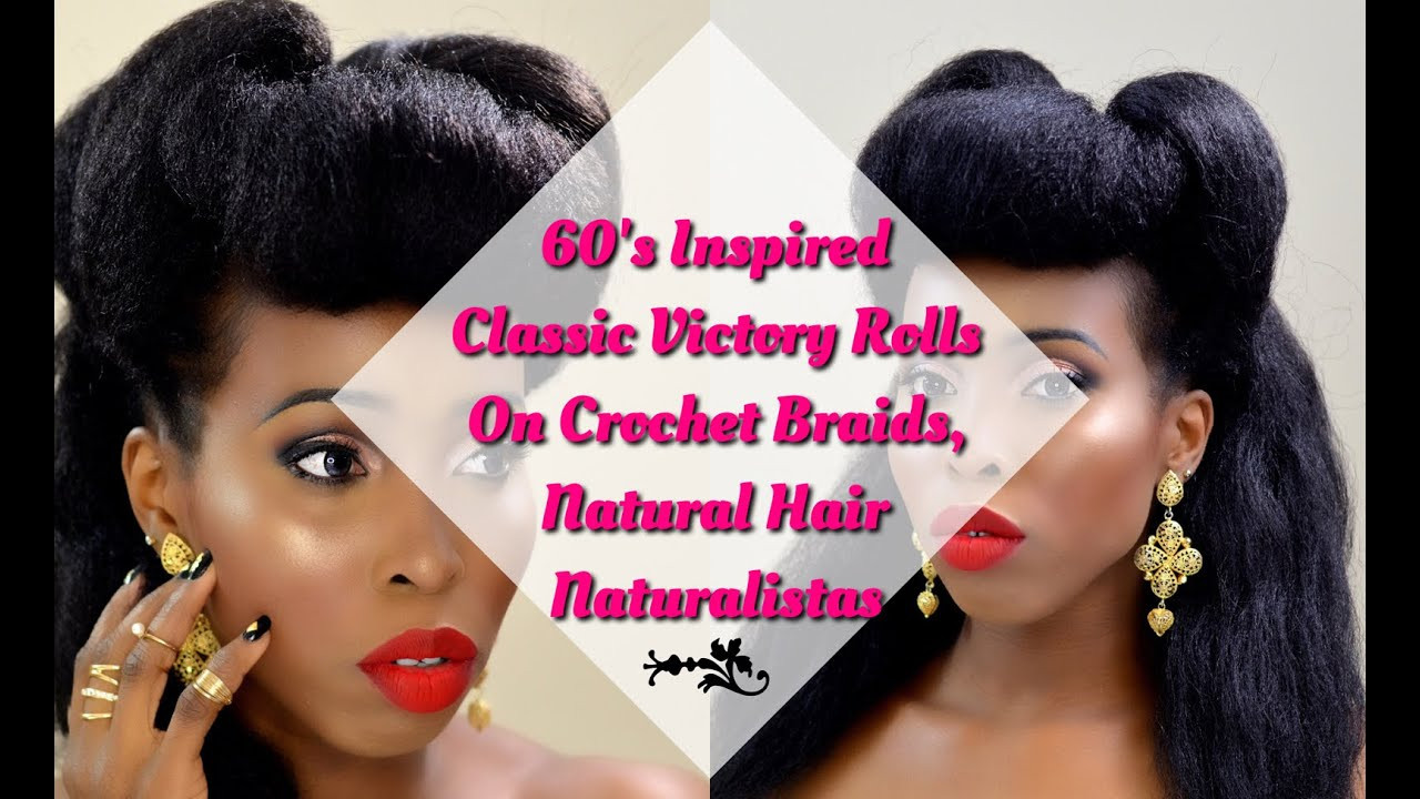 60S Black Hairstyles
 Hair Tutorial 60 s Classic Victory Rolls on Crochet