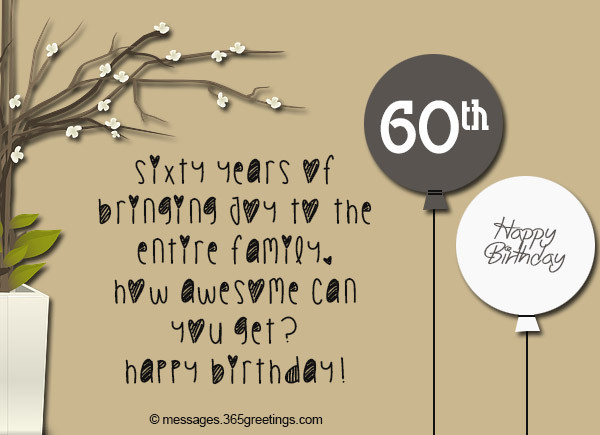 60Th Birthday Quotes
 60th Birthday Wishes Quotes and Messages 365greetings
