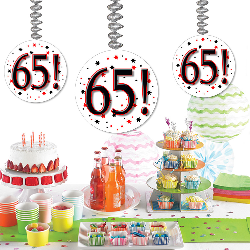 65 Birthday Party Ideas
 65 happy birthday party supplies 65 dangler decoration 3pkg