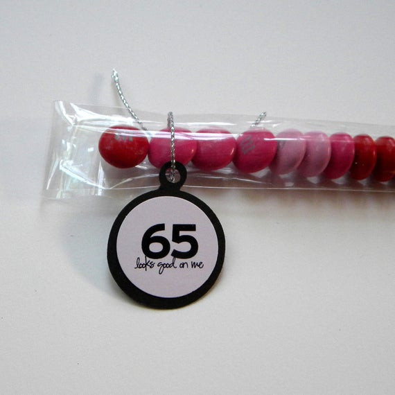 65th Birthday Party Decorations
 65th Birthday Candy Treat Bag Favors Set of 12 65 Looks Good