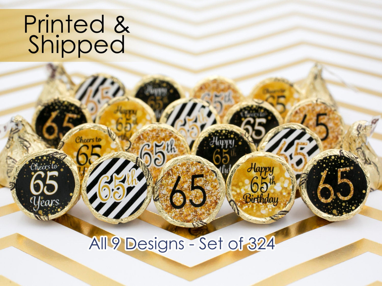 65th Birthday Party Decorations
 65th Birthday Party Decorations Gold & Black by Distinctivs
