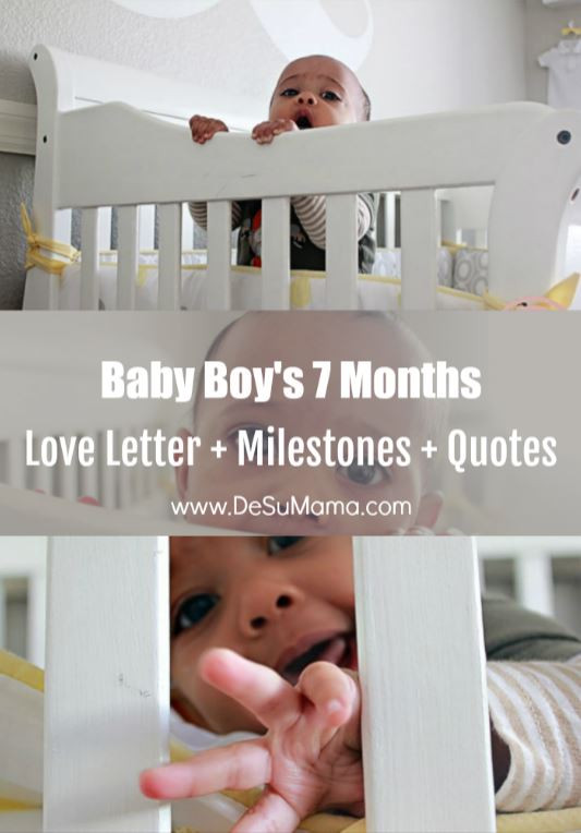 7 Months Old Baby Quotes
 Happy 7 Month Old Baby Boy Love Letter Quotes