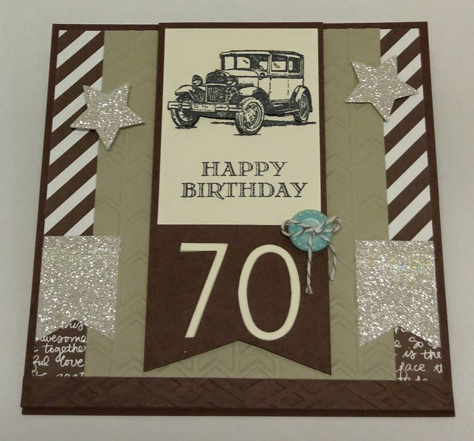 70th Birthday Cards
 Create with Seongsook Happy 70th Birthday Easel Card