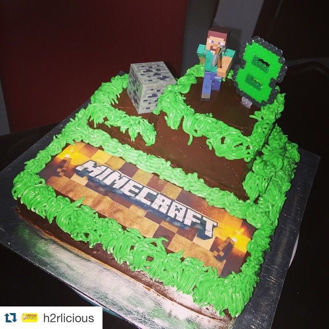 8 Year Old Boy Birthday Party Ideas
 My very FIRST attempt to make a MineCraft birthday cake