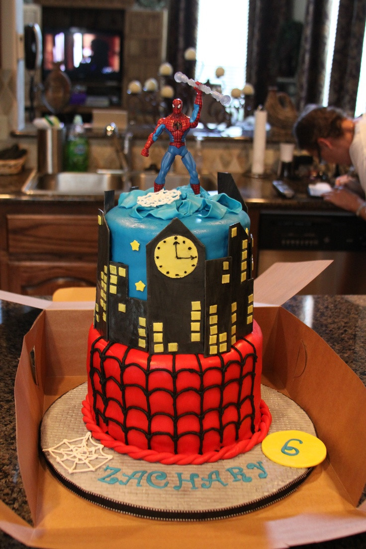 8 Year Old Boy Birthday Party Ideas
 Spiderman cake for a sweet 6 year old boy